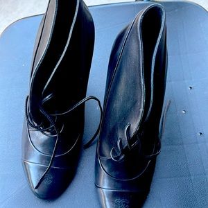 Chanel Leather Tie up Booties